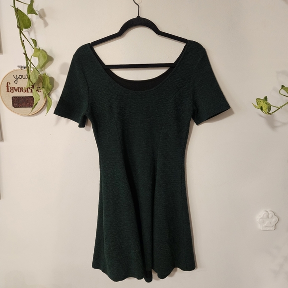 Everly Dark Green Mini Dress - Picture 4 of 4